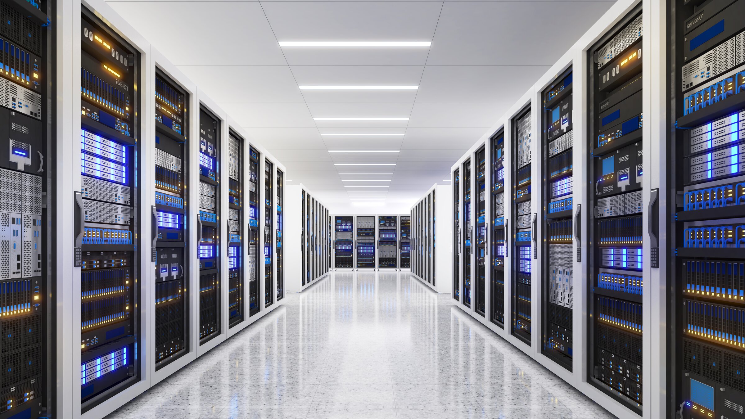 Secure data center servers representing enterprise-grade data protection