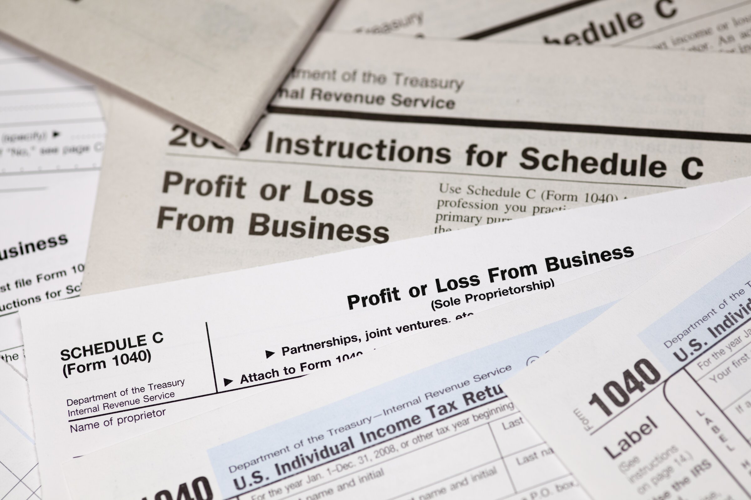 Tax forms and financial documentation for estate planning